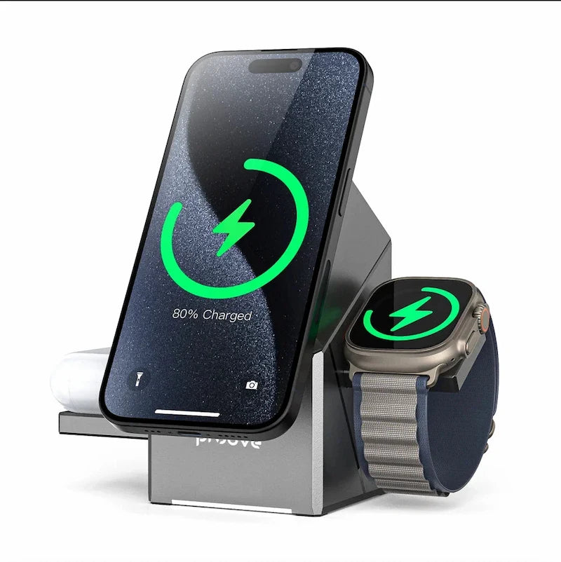 Cargador Inalámbrico Iron Hide 3-in-1 + Envío GRATIS 🚚