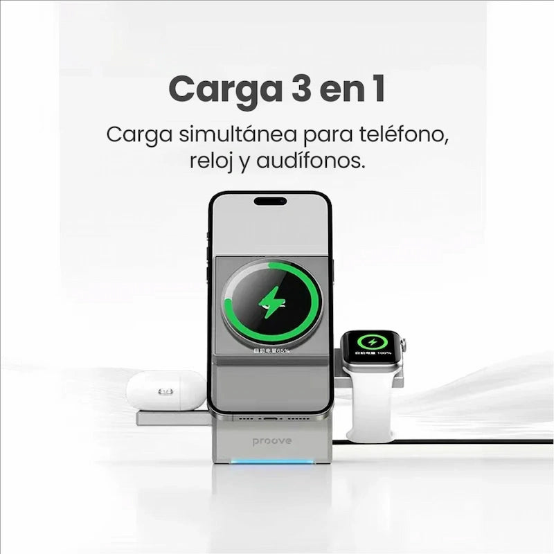 Cargador Inalámbrico Iron Hide 3-in-1 + Envío GRATIS 🚚